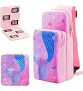 GLDRAM Mermaid Switch Travel Bag Bundle, Cute Carrying Case Compatible for Nintendo Switch 2 & NS...