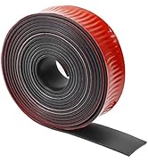 Adhesive Rubber Strips Neoprene Rubber Sheet, Solid Rubber Sheets Rolls for Pads, Crafts, DIY Gas...