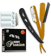 Equinox Professional Straight Edge Razor - Single Blade Straight Razors for Men with 100 Premium ...