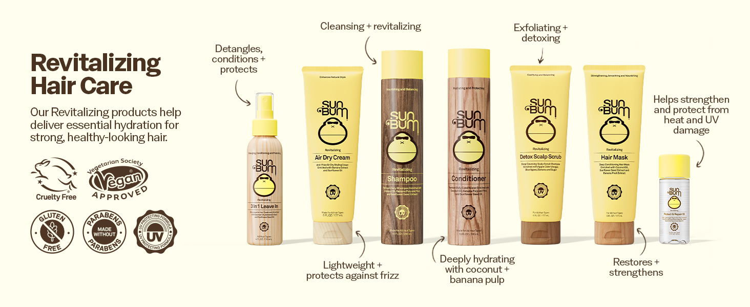 Sun Bum Revitalizing Hair Care Lineup