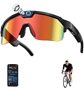 GenXenon AI Cycling Camera Glasses with 8MP, 4K Video Recording Sunglasses | 6-Axis EIS Stabiliza...