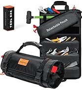 CRAFT911 Durable Tool Bag Organizers w/Detachable Pouch - Heavy Duty Roll Up Tool Bag Organizer f...