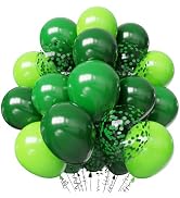Green Balloons, 50pcs 12 inch Dark Green Emerald Green Lime Green Balloons for St. Patrick's Day ...