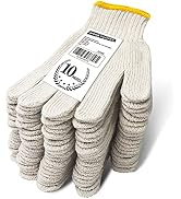 Evridwear Cotton Work Gloves Light-duty String Knit BBQ Glove Liner for Outdoor Cooking, Painting...