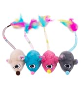 Catify Interactive Squeak Mice Cat Toy by Best Pet Supplies – Tap-Activated Realistic Mouse Sound...