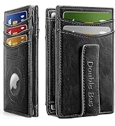 Double Bus Slim Wallet for Men Credit Card Holder Wallet RFID Blocking Bifold Mens Slim Wallet,Th...