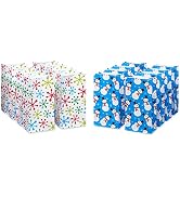 American Greetings 10'' Medium Christmas Treat Bags, Snowman and Snowflakes (16 Bags)
