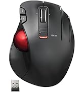 ELECOM EX-G Trackball Mouse, 2.4GHz Wireless, Thumb Control, 6-Button Function with Smooth Tracki...