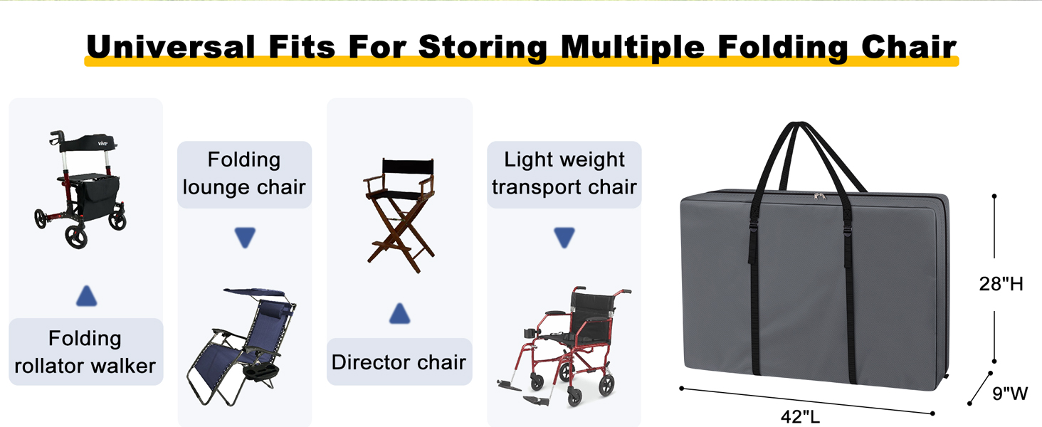 folding chair bag size