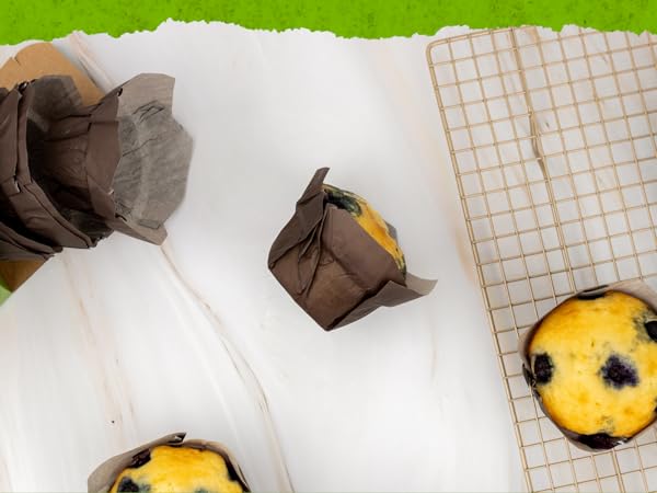"Baking cups, cupcake liners, non-stick, greaseproof, paper, muffin cups, standard size, mini, large