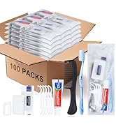 HQSLsund 100 Sets Personal Hygiene Kit Basic Toiletry Kits Homeless Supplies Bulk for Women,Men,T...