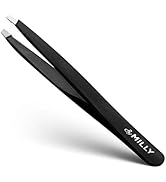 By MILLY Professional Slanted Tweezers for Women and Men | High Carbon Stainless Steel Sharp Twee...