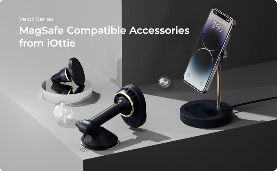 iOttie Velox MagSafe iPhone accessories wireless charging car mount phone holder iphone charger