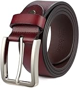 Bighake Mens belt,Leather Work Belts for Men, Heavy Duty Handmade Belt for Dress and Casual Wear