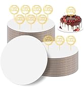 60 Pcs White Cake Boards Round 10 Inch Cardboard Cake Boards, Disposable Cake Plates Food Grade C...