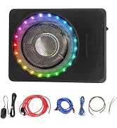 Shkalacar 10 Inch Car Subwoofer Under Seat 10" Slim Under Seat Subwoofer Car Powered with Built i...