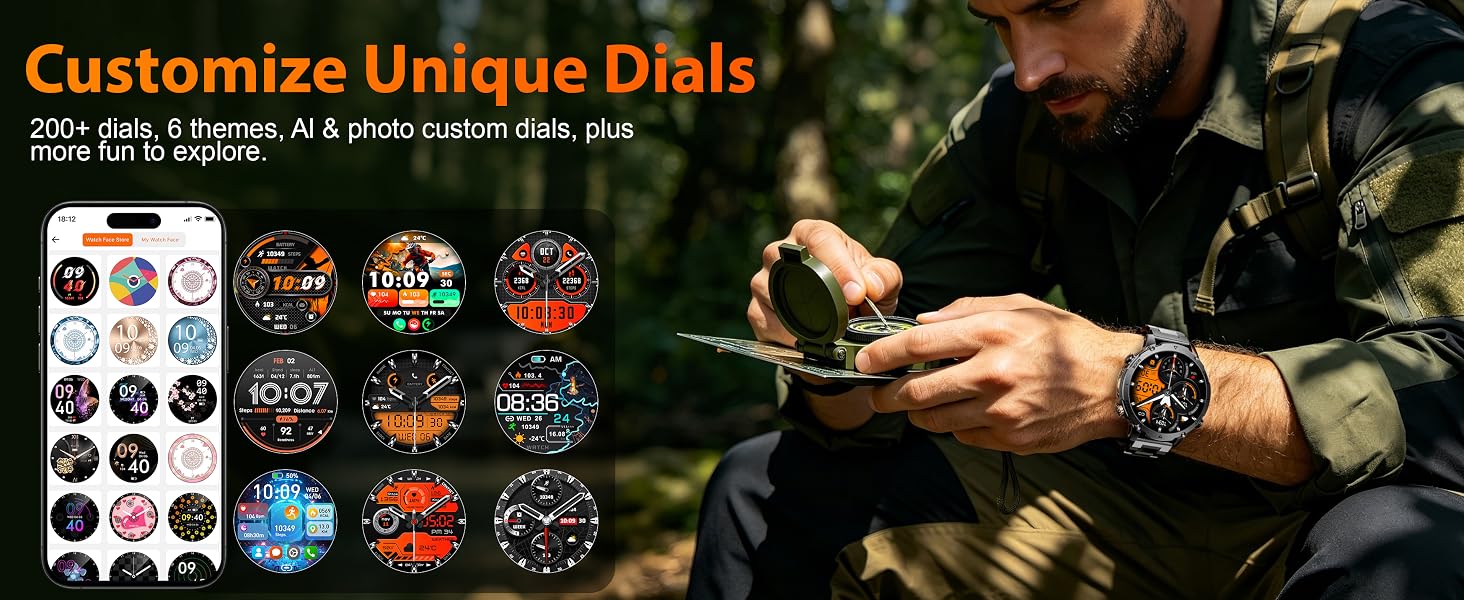 smart watch iphone military watches for men tactical smartwatch for iphone