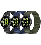 Nylon Compatible with Garmin Venu 3 Venu 2 Watch Band Venu 4 45mm, 22mm Adjustable Farbic Hook&Lo...