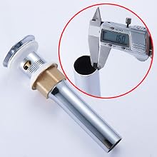 Vessel Sink Drain,Bathroom Pop-up Drain With Detachable Basket Stopper