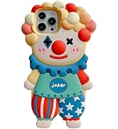 SGVAHY Case for iPhone 15 Plus Cute Kawaii 3D Cartoon Clown Soft Silicone Bumper Shockproof Cover...
