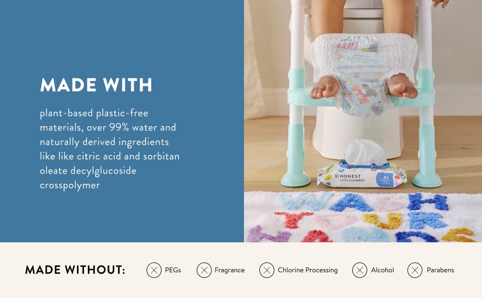 Toddler flushable wipes