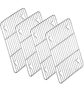 P&P CHEF Baking Cooling Rack Set for Cooking Roasting, 4-Piece Stainless Steel Wire Racks for Ove...