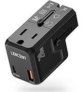 LENCENT International Travel Power Adapter, Mini All-in-One Charger, PD 20W&QC 3.0 Type-C Wall Ch...