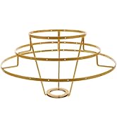 OSALADI DIY Chandelier Frame Lamp Shade Wire Frame 10.9 Inch Iron Light Fixture Replacement for C...