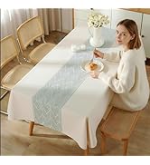 UWWGKK Linen Tablecloths for Rectangle Tables,Fabric Tablecloth Advanced Waterproofing Technology...
