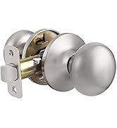 Probrico Passage Door Knob, Brushed Nickel Hall/Closet Door Knob,Stainless Steel Interior Non-Loc...