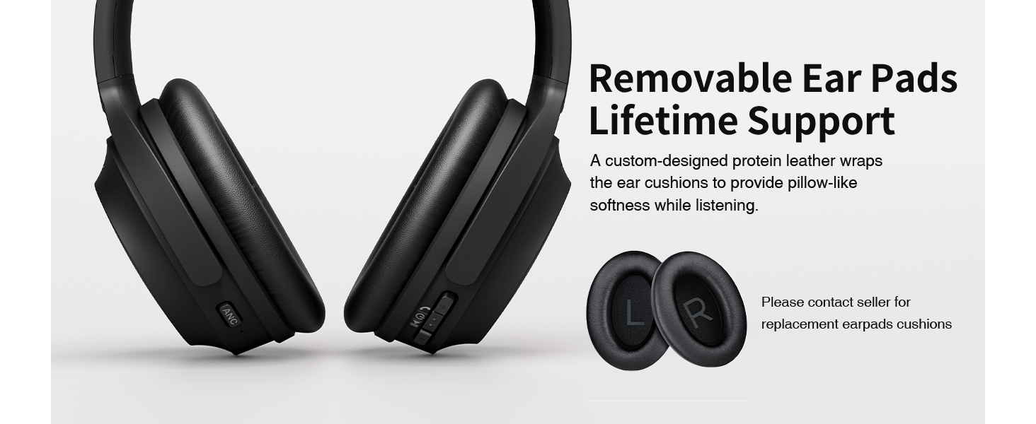 headphones with removable ear pads