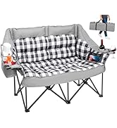 Suteck Double Camping Chair, Oversized Camping Couch with 2 in 1 Pockets, Heavy Duty 800LBS Loves...