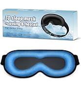 3D Cooling Sleep Mask Blackout-Gel Eye Mask for Cold Compress, Cooling Weighted Eye Mask for Slee...
