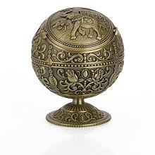 Vintage Windproof Ashtray with Lid for Cigarettes Metal Portable Cigar Ashtray for Indoor outdoor