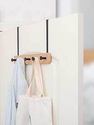 Wall Mount Coat Rack Heavy Duty Wooden Key Organizer Decorative Hook Rail Entryway Bedroom Hanger