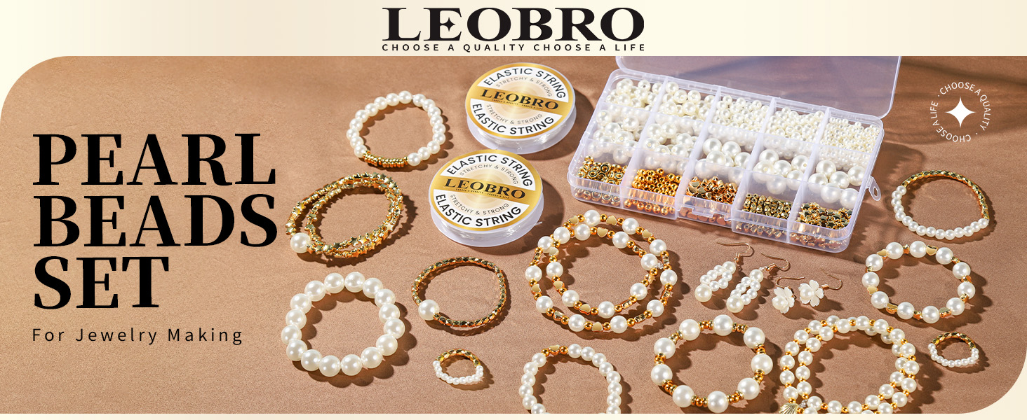 720PCS PEARL BEAD KIT FOR BRACELET MAKING