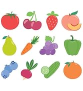Carson Dellosa Farmers Market 36pc Colorful Fruits and Veggies Bulletin Board Decorations, Assort...