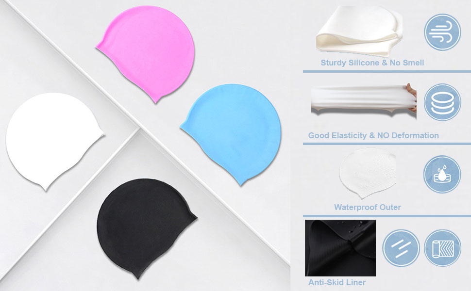 Swimming Caps for Women Men Adults