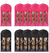10 PCS Wig Bag Wig Storage for Multiple Wigs Hair Extension Storage Wig Bags Storage with Hanger ...