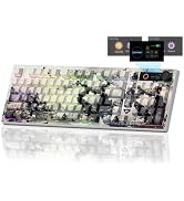 Womier L98 Retro Wireless Mechanical Creamy Keyboard with TFT Screen&Knob | 98% Japanese Custom G...