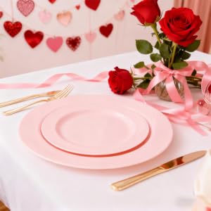 pink dinner plates