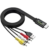 LiNKFOR HDMI Male to 3RCA Male Converter Cable, 1080P PAL/NTSC Supported | 5ft/1.5m length, all-i...