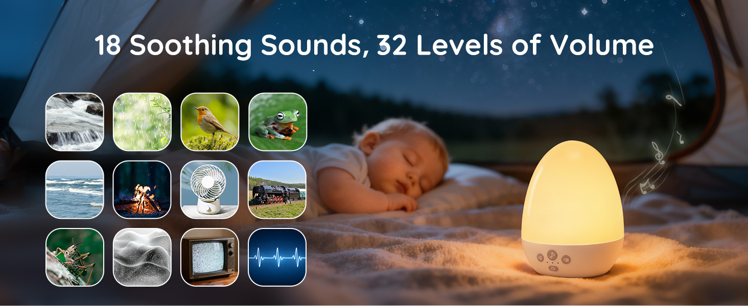 Baby Night Light with White Noise