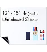 HAMIGAR Magnetic Whiteboard Contact Paper Dry Erase White Board Sticker for Wall Stick on White B...