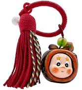 danytes Cute Handcrafted Figurine Keychain with Tassel, Mini Bag Charm & Backpack Pendant, Deskto...