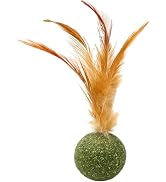 YuanHolumid Magic Cat Play Balls Catnip Ball Edible Kitten Feather Ball, for Lick, Interactive To...