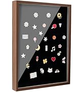 PH PandaHall Pin Display Case, 16.3x12.4x1.7 inch Enamel Pin Display Frame Wall Mount Brooch Orga...