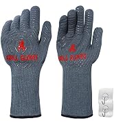 QUWIN BBQ Gloves, Oven Gloves 1472? Extreme Heat Resistant, Grilling Gloves Silicone Non-Slip Ove...