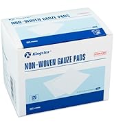K Kingstar Sterile Nonwoven Gauze Pads, 3"x 3" Wound Dressing, 60 Packs - 120 Pieces Superior Sof...
