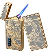 Torch Lighter, Dual Arc Lighter and Jet Flame Torch Lighter 2 in 1,USB Rechargeable Electric Ligh...